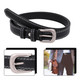 PU Leather Men's Wide Waist Belt With Silver Pin Buckle 20mm Skinny Adjustable Waistband for Jeans Trouser Fashion Accessory